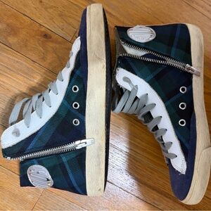 Golden Goose Plaid High-Tops - Size US Women’s 9
